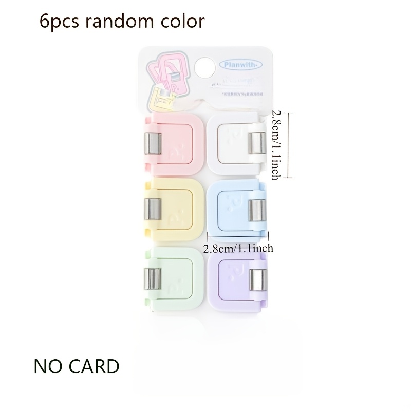 E-shop 6er-Set Planwith Multifunktionale Mini-Clips (Zufällige Mischung aus süßen Bögen, Klebezettel-Clips, Prüfungs- und Dokumenten-Organisatoren),
