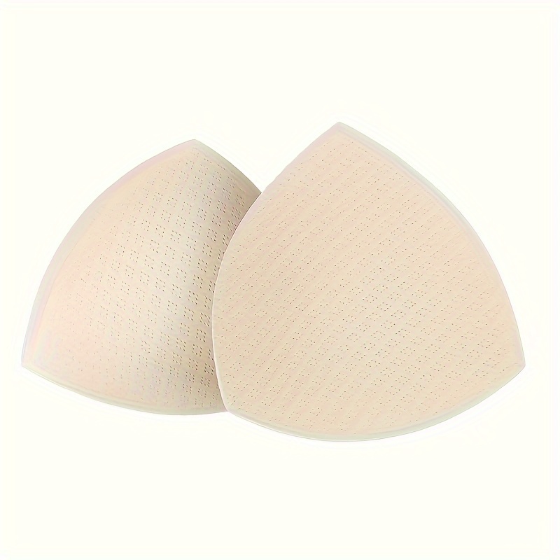 A Pair Of Ultra-thin Bra Pad Inserts Summer Sports Underwear Replacement Triangular Bra Pajamas Cover Breathable Anti-protrusion Gathered Look Small