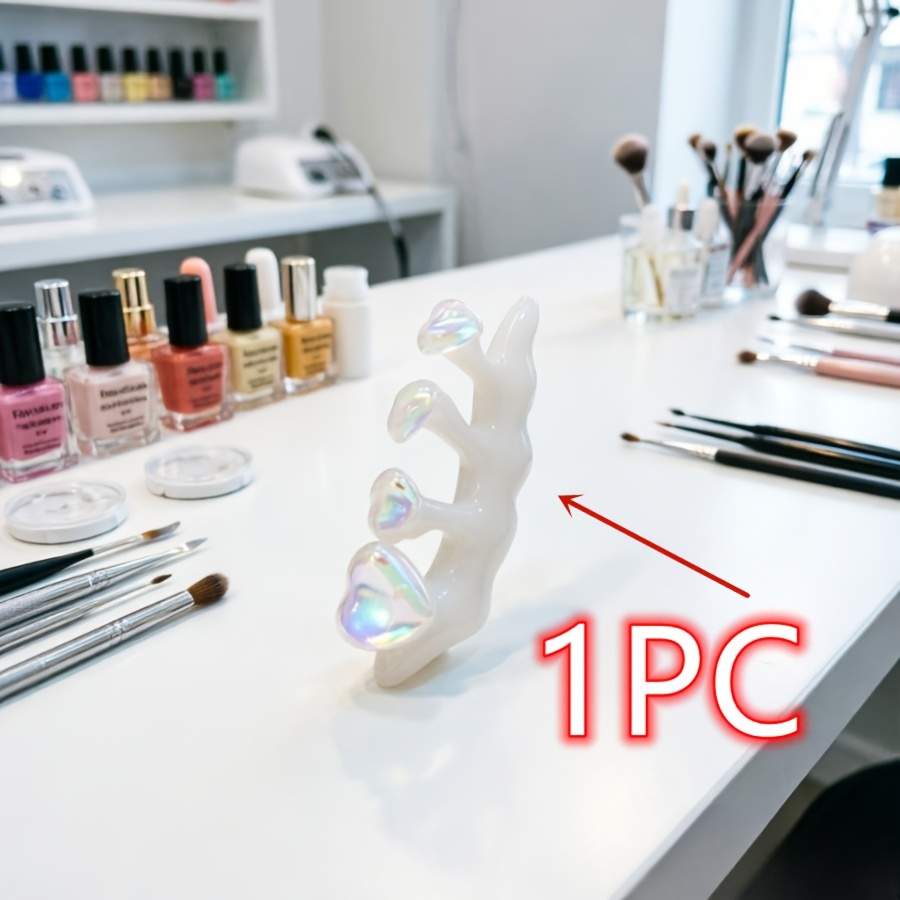 TEMU 1pc Iridescent Heart Toe Separators For Nail Polish - Cute Soft Silicone Toe Spacers, Reusable Proof Pedicure Tools For Nail Art At Home