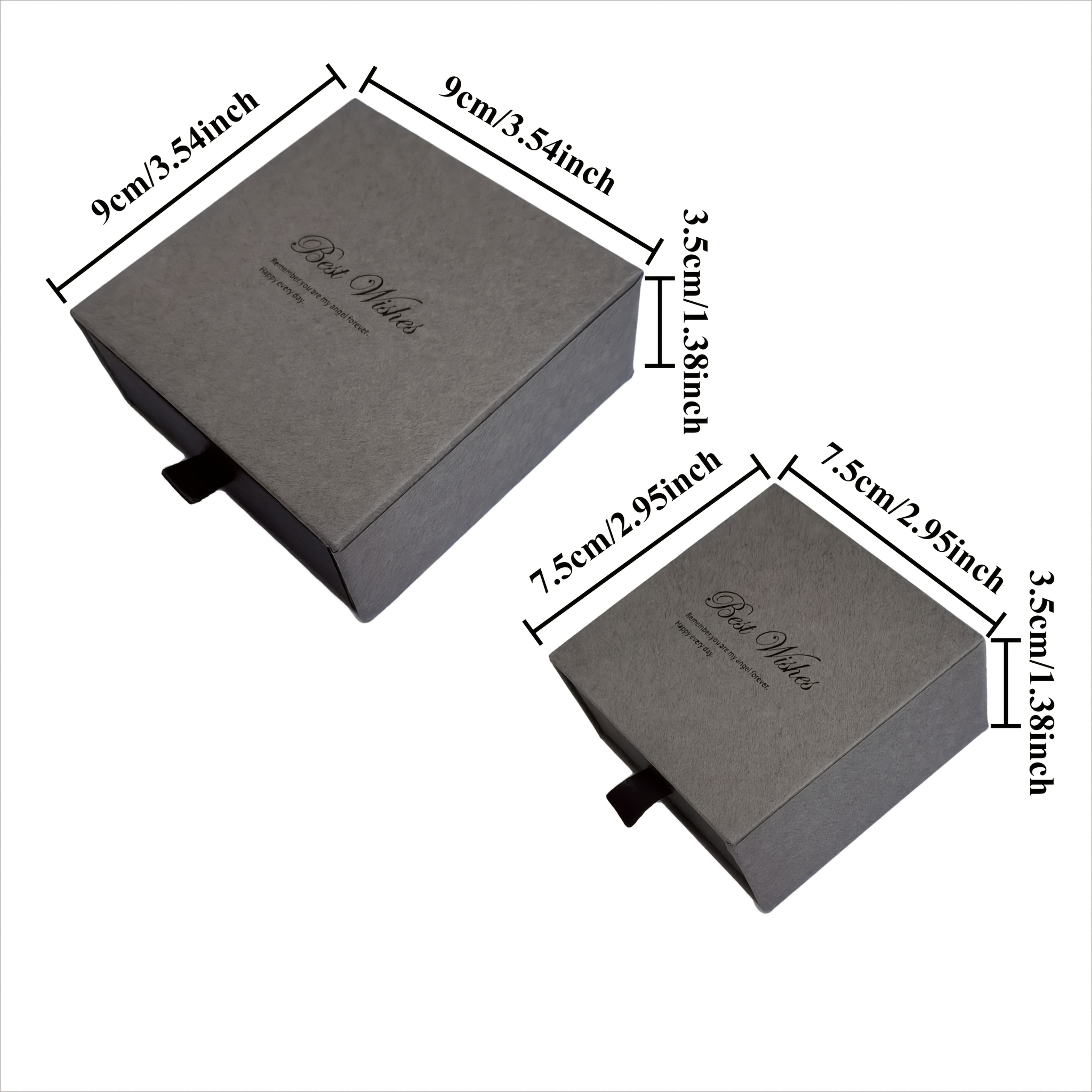 12pcs gray fashion drawer jewelry box simple and   box hard paper material can store rings earrings necklaces earrings suitable for jewelry display box gift box valentines day birthday gift Product details 5