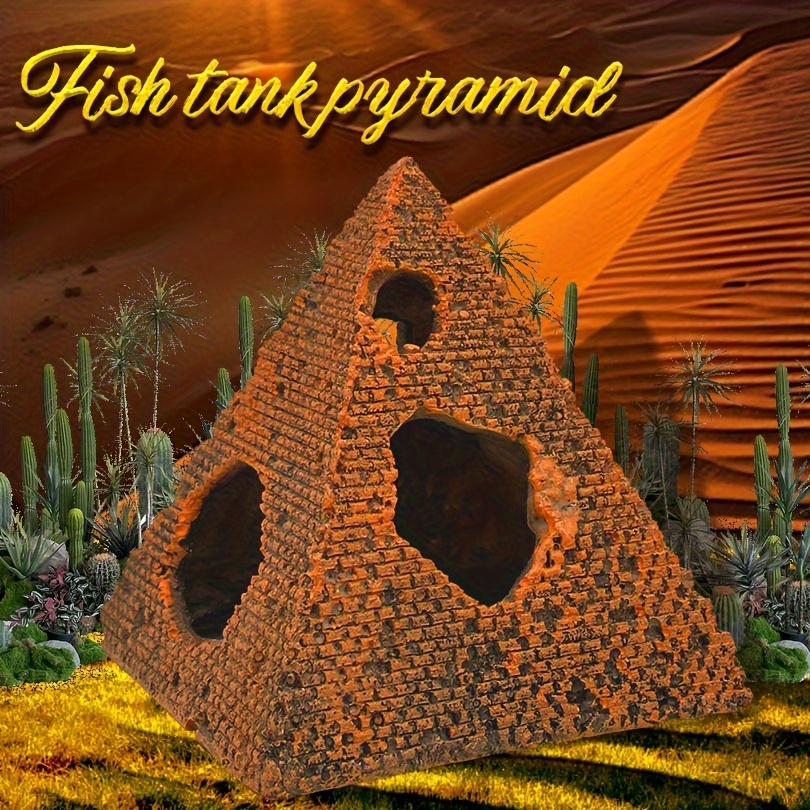 Fish Tank Aquarium Accessories Shrimp Residence Resin Pyramid Sphinx  Beautification Landscape Rockery Home Decoration Crafts