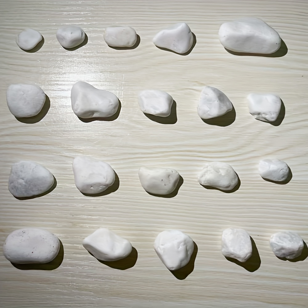 Guijarros Blancos de 1-3 cm, 300/600 g, Ideales para Decoración en Macetas y Paisajismo con Plantas o Flores, Adorno para Acuarios