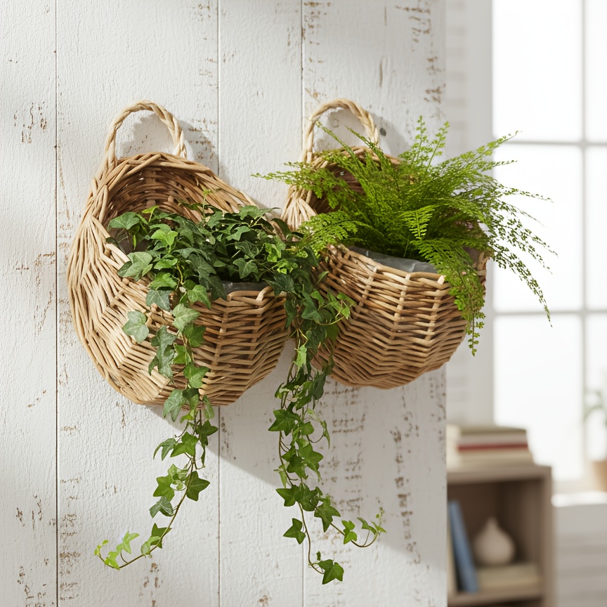 Fioriera Pensile Viola Uvetta Da Esterno 2 Pezzi &ndash; Vaso Rotondo Da Appendere Per Fiori Ed Erbe, 30 Cm, 7.5L, In Plastica