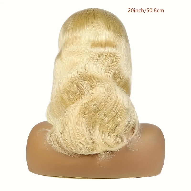 613 Lace Front Wig Body Wave Blonde 360 Transparent Wigs - Temu