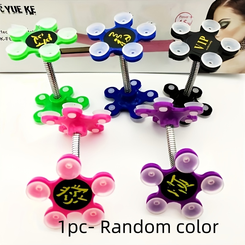 1pc - Sponge Holder For Desktop Mobile Phones, Universal Lazy Stand With Silicone Suction Cup - Random Color