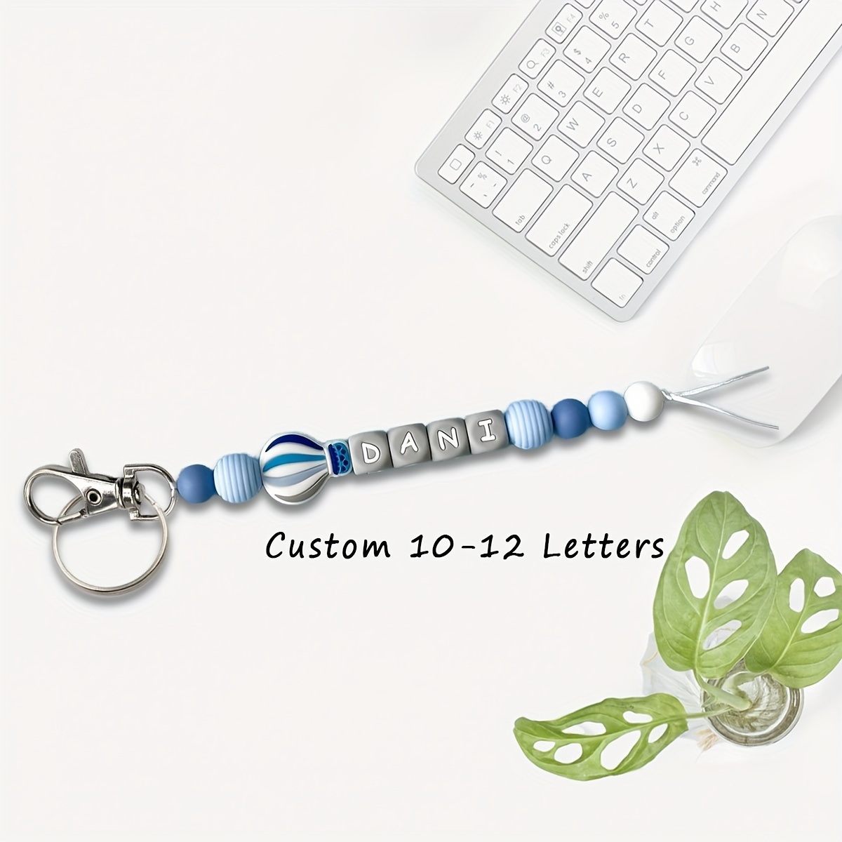 TEMU [custom]1pcs Colorful Hot Air Balloon Silicone Keychain, Handmade Personalized Gift, Bag Charm/phone Strap (customizable With 1-3/4-6/7-9/10-12