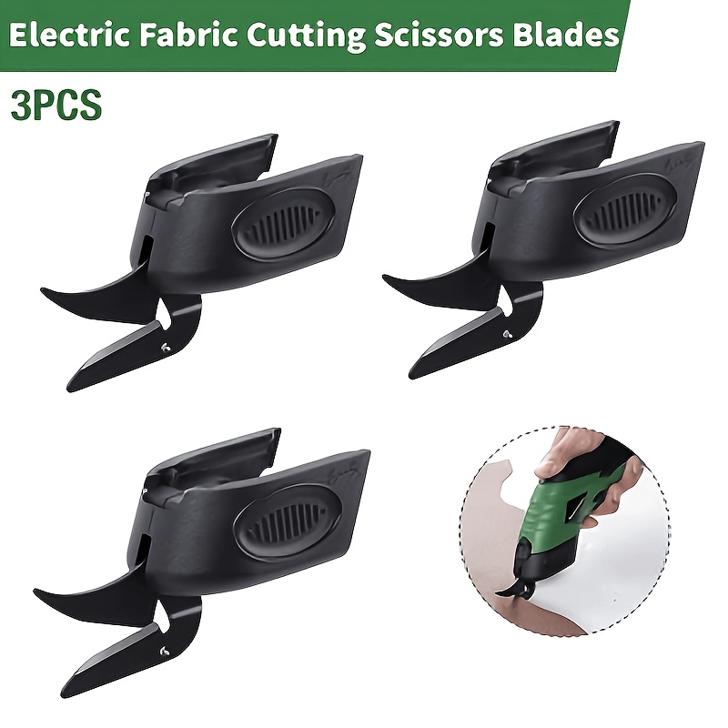 TEMU 3pcs Cordless Scissors Blade, Suitable Cloth Cutting And Handheld Electricscissors, Cutting Clothing, Cardboard, Carpet& Faux Leather, Dly