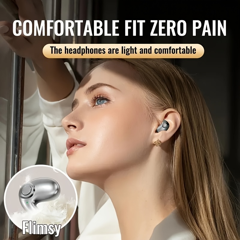 wireless sleep earbuds invisible headphones bt5 3 sleeping headset for side sleepers small ears canal discreet in ear tiny earphones for samsung android details 1