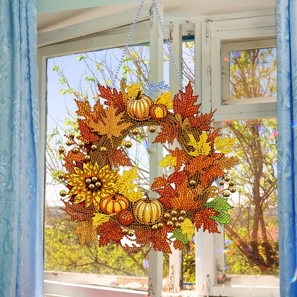 

Autumn Pumpkin Sunflower 5d Alien Diamond Art Painting Pendant Decoration - 9.84x9.84in