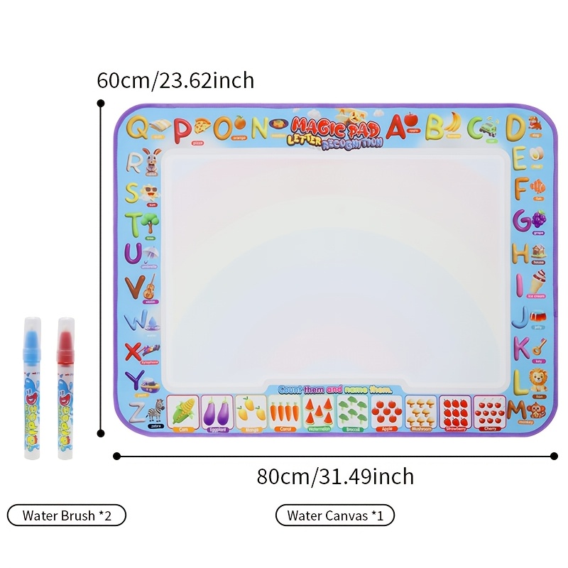 TEMU Grand tapis de dessin magique à pour enfants, toile de réutilisable et dégâts, tapis de jeu de peinture à avec stylos, jouet d'activité, cadeau