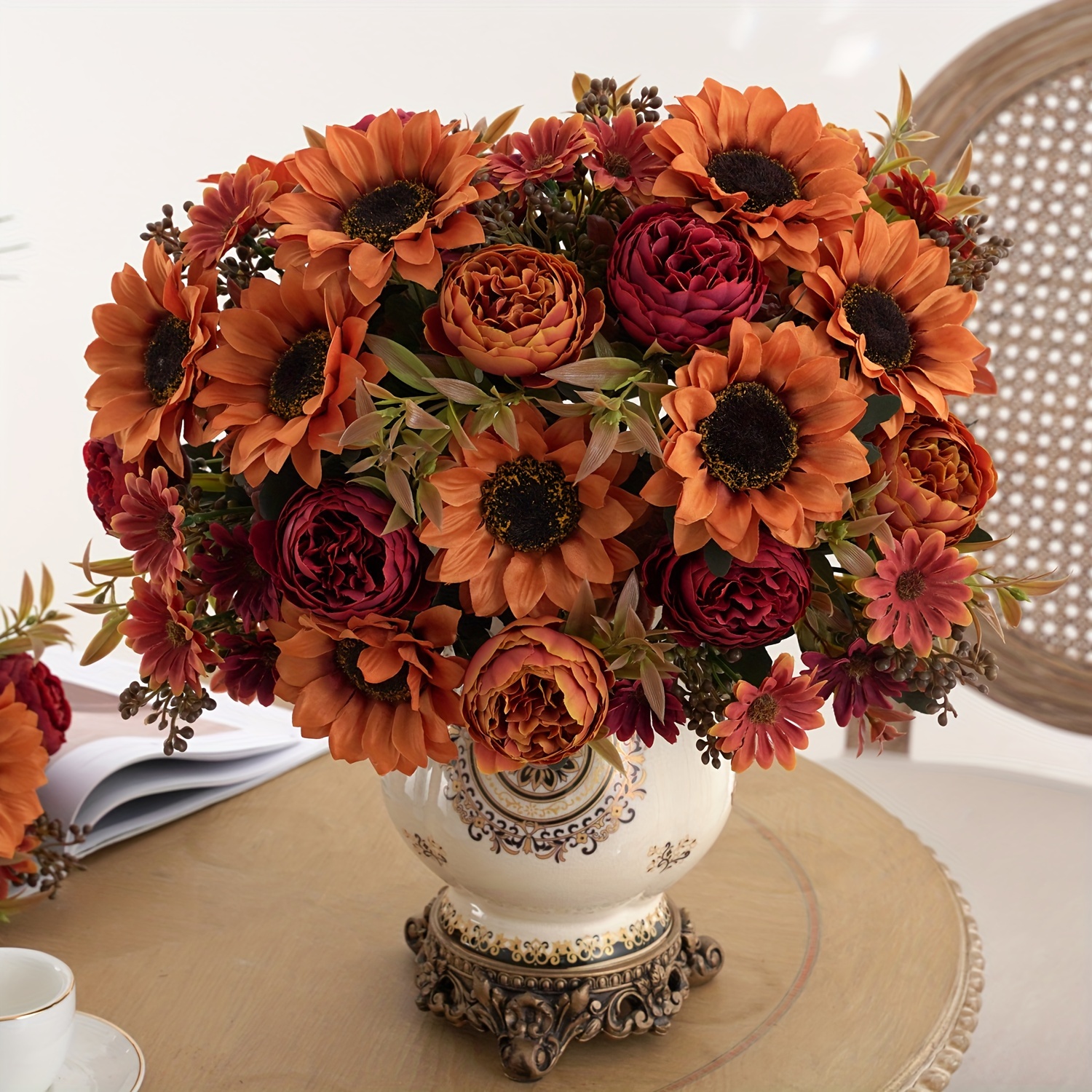 

And Bouquet - For Bridal , / Decor, And - Suitable For Christmas, Easter, , , And Hanukkah - For Fall Decorations - No Container Included