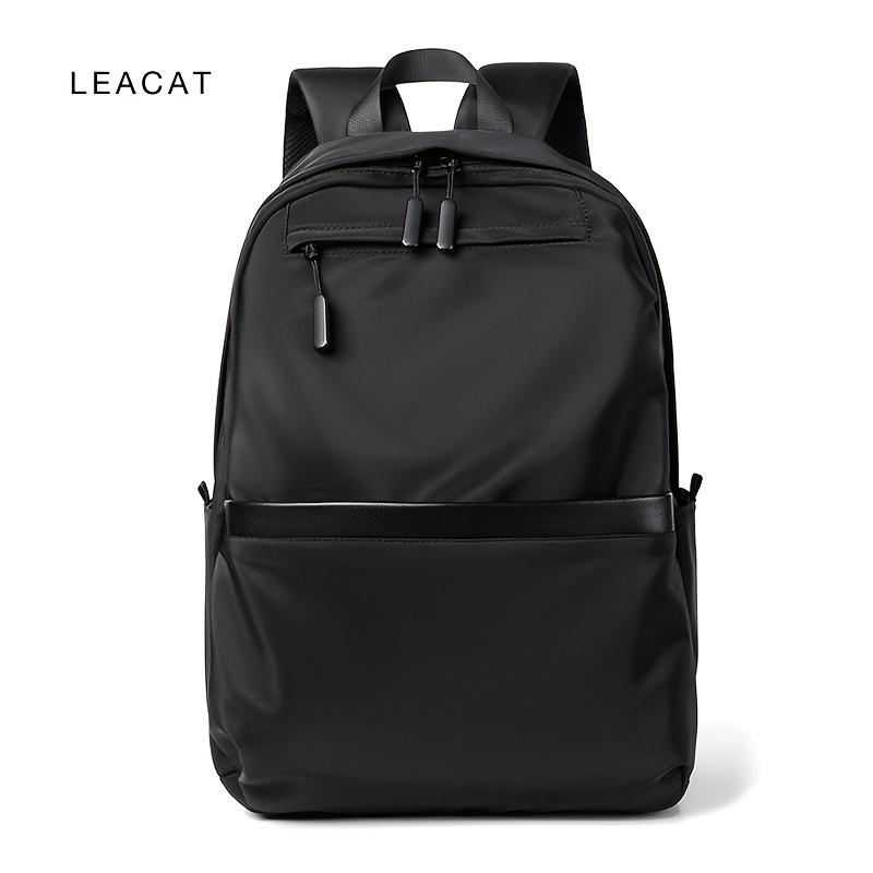 

Sac à dos décontracté Leacat Fashion Noir uni avec sangle réglable et grande , fermeture éclair, sac à dos tendance pour les et