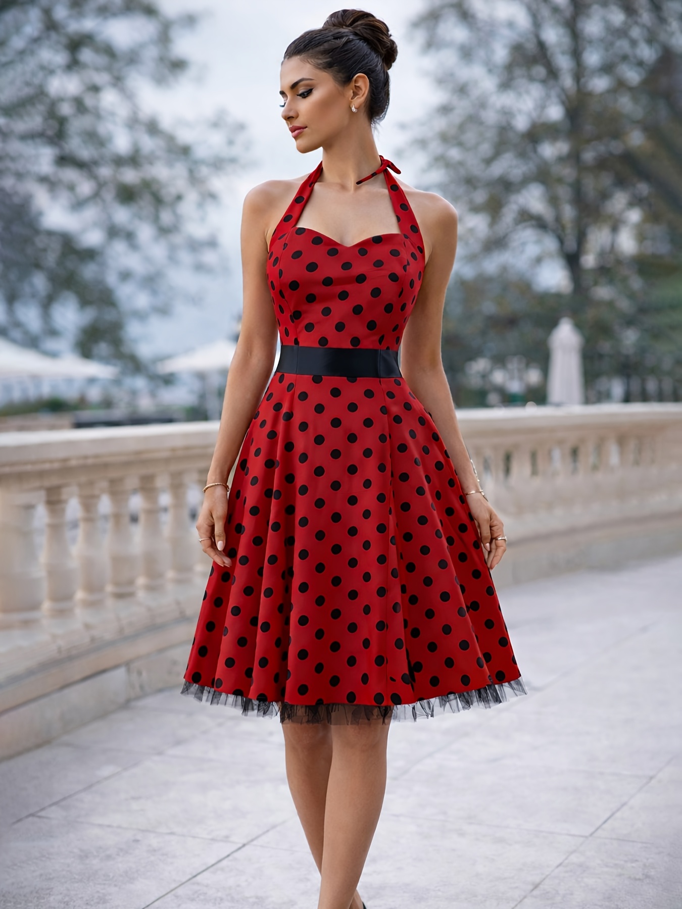 blue dress for baby girl Abi Midi Dress in Layla Dot Red