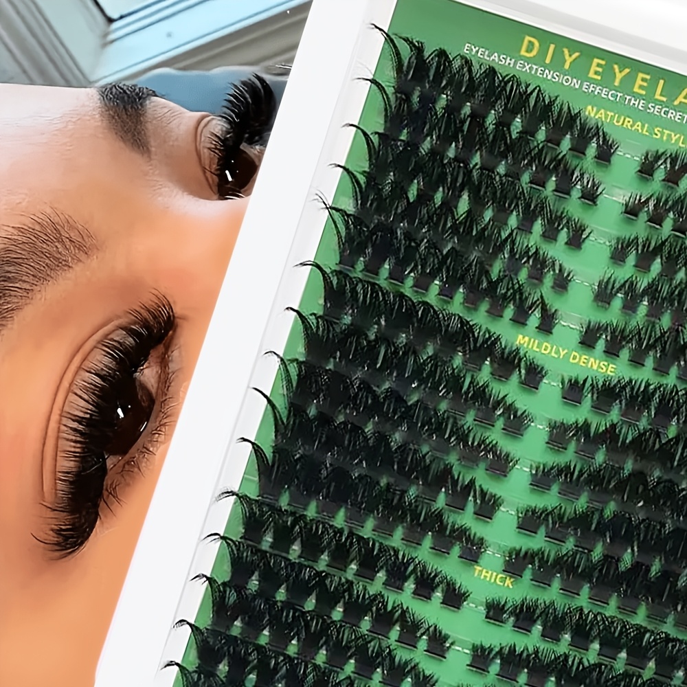 Image of Eyelash - Fluffy Cat-eye Lashes With 60d/80d/100d Clusters, Ultra-thin Lightweight Lashes For Doll/eye Styles, Reusable Self-application (diy) For Dramatic Looks For Halloween