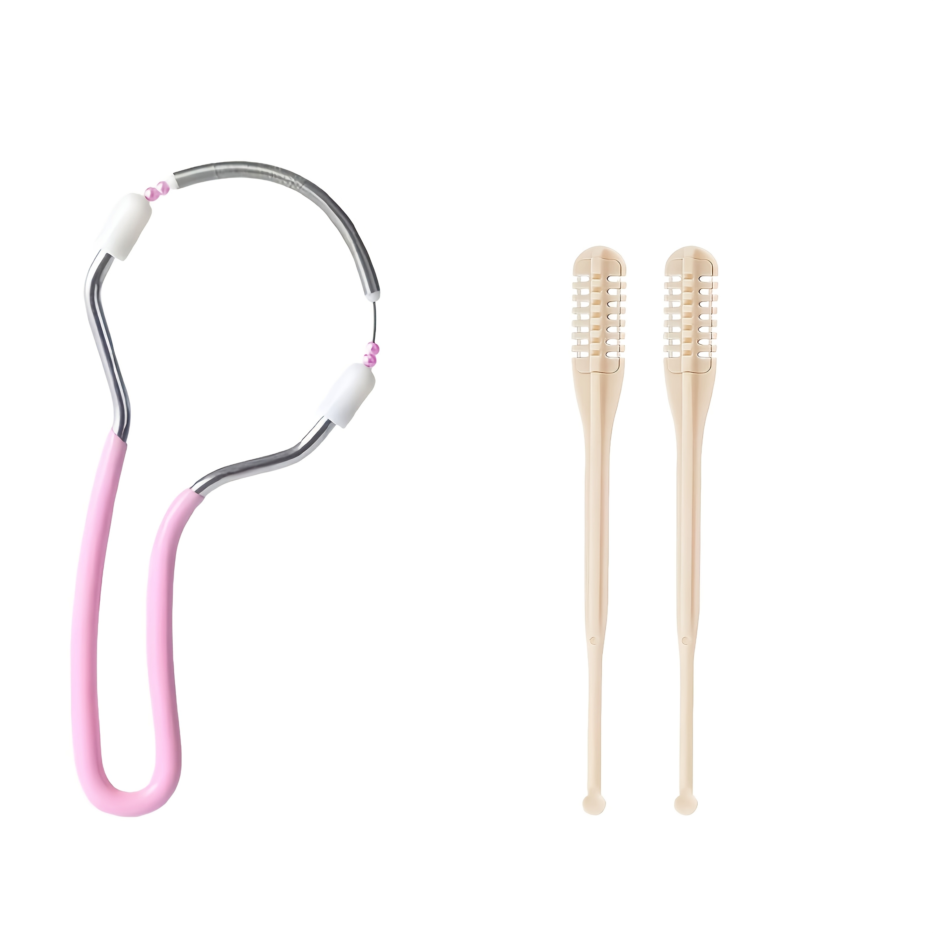 E-shop 3-teiliges Gesichtshaarentfernungsset, Gesichtshaarentferner, Beauty-Gesichtsrasierer, Federhaarentfernungswerkzeug, Lippenhaarentferner für