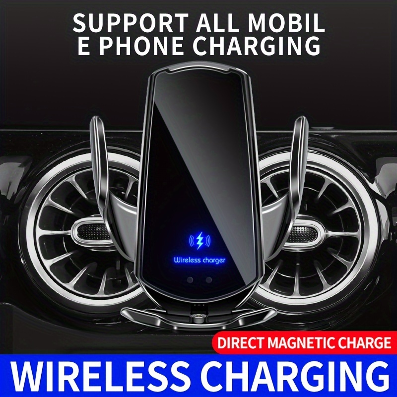 Support pour téléphone portable de voiture avec chargeur sans fil