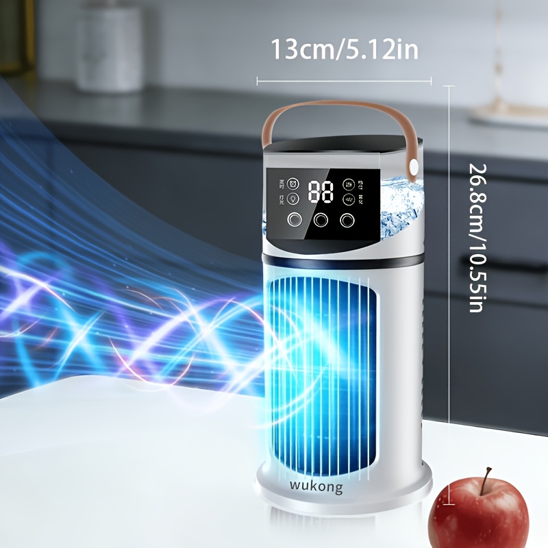 Image of Portable Desktop Fan - An -one Air Cooler For Home And Office, Bedroom Fan With Digital Display, Home And Humidifier. Enjoy A While Using The Humidifier Function To Prevent Summer .