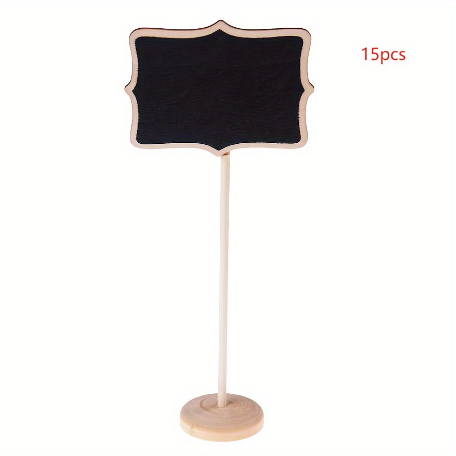 Image of 5/10/15pcs, Mini Chalkboard Signs, Wooden Blackboard For Table Numbers, Label Food Signs, Message Board, Valentine's Day Party Supplies Weddings, Birthdays & , Barbecue Baking Tools