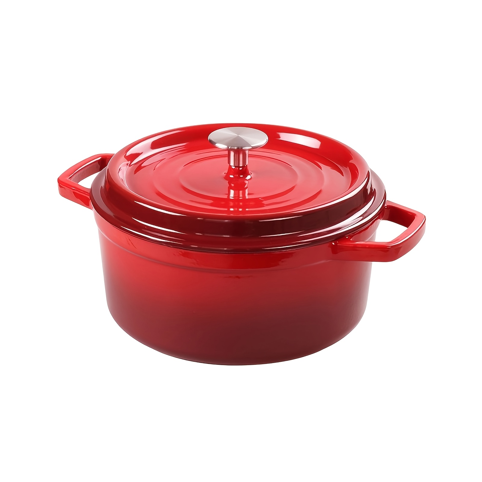 1pc cast iron stew pot 24  non stick enamel cookware induction compatible versatile for   boiling braising   household kitchen pot details 9