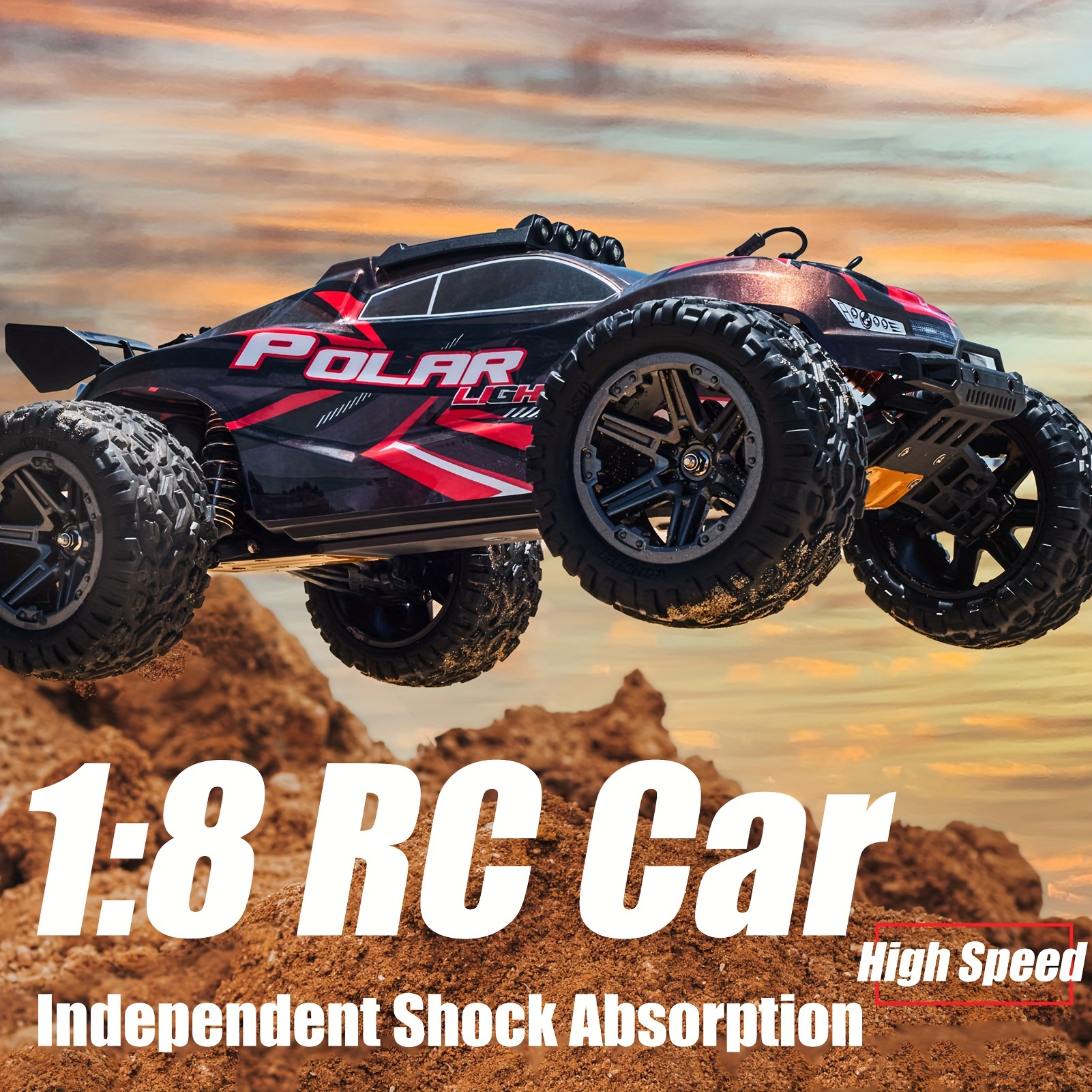 

1:8 Off-road Rc Car, 45km/h Vehicle, 100m Remote Control Distance, Road Gripping, Outdoor , Shock Absorption, Fall And Crash Resistance, Birthday Gifts