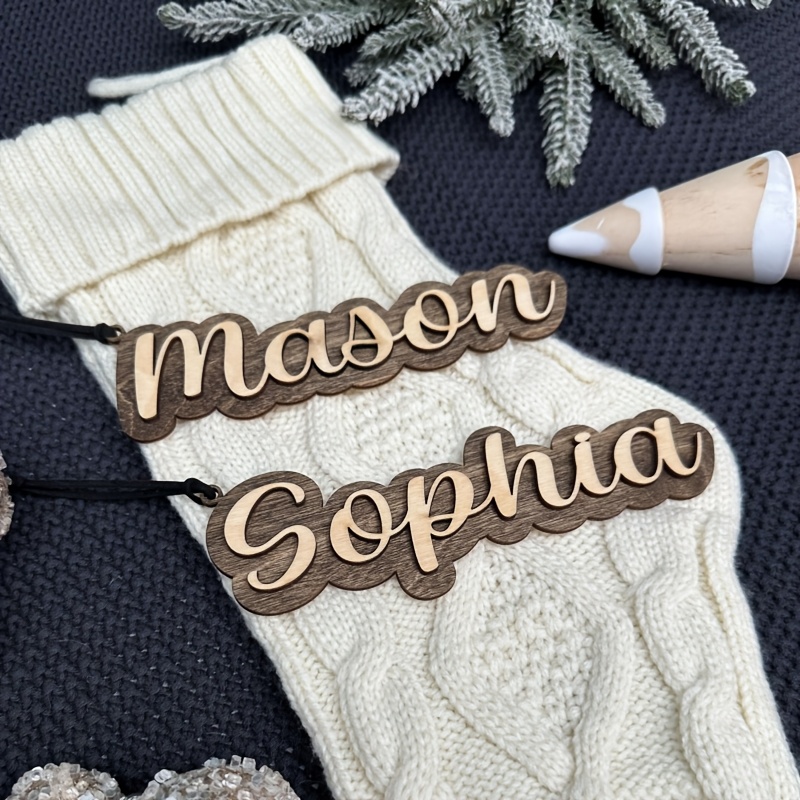 

1pc Customizable Wooden 3d Tag , Personalized Christmas , Decoration, Unique For