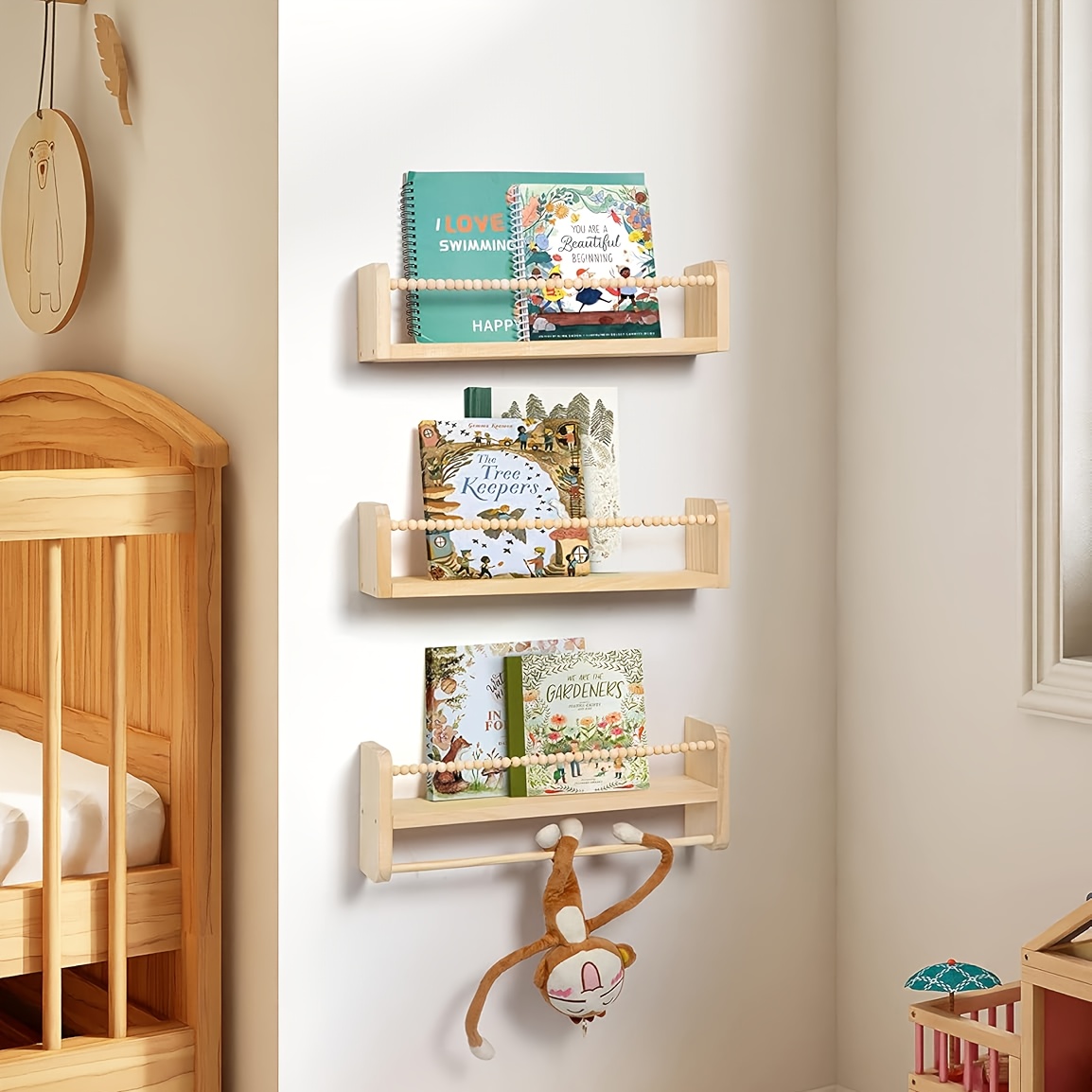 Rossi Lot De 2 étagères Murales Flottantes 45,7 Cm Pin.[Z2177