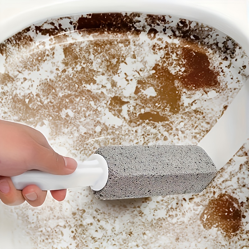 

Ensemble de 3 brosses de nettoyage pour de toilette en pierre - Éliminateur de taches d'eau dure non électrique pour salle de bain, cuisine, piscine - Matériau plastique, aucune pile requise, de