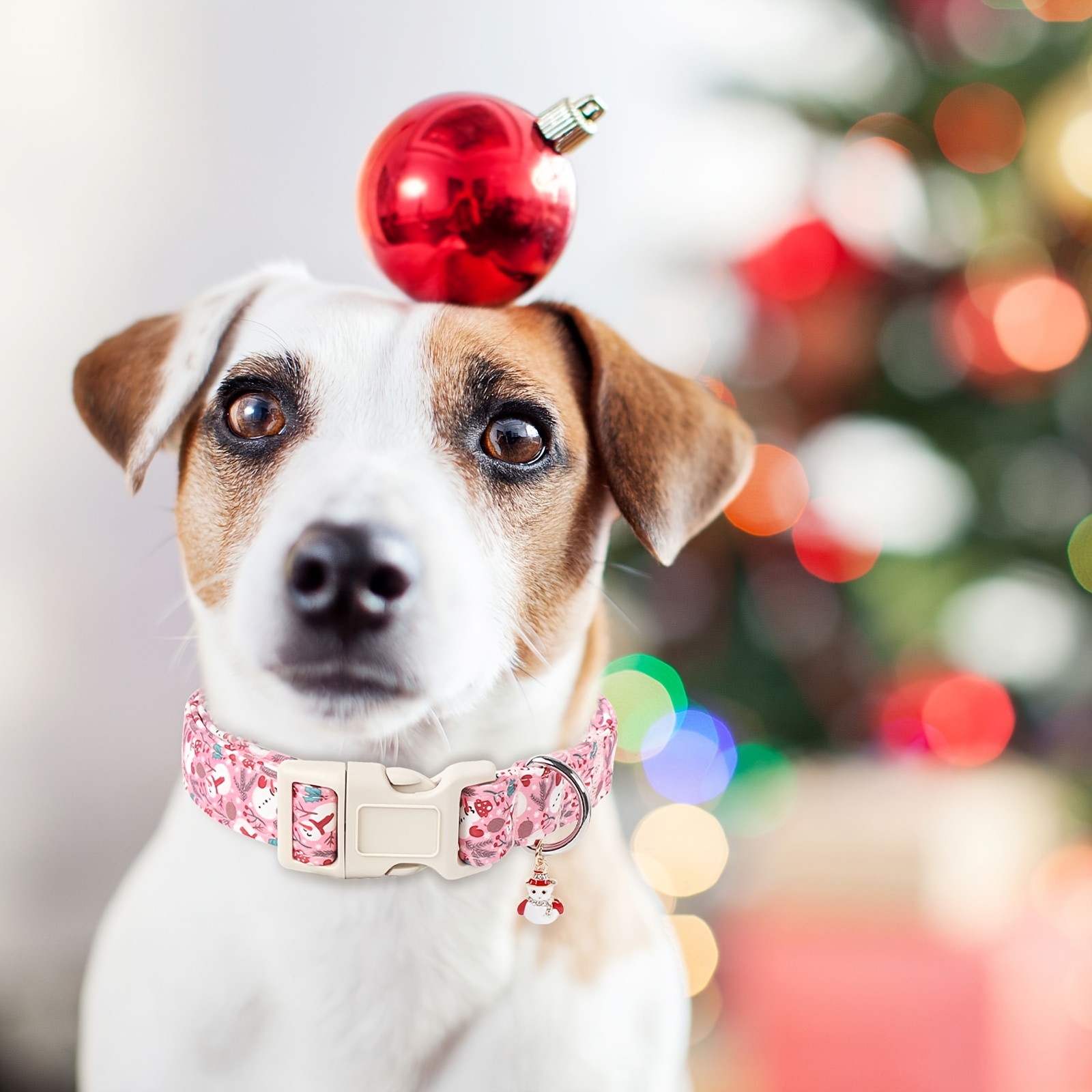 cartoon christmas dog collar festive santa reindeer design Temu