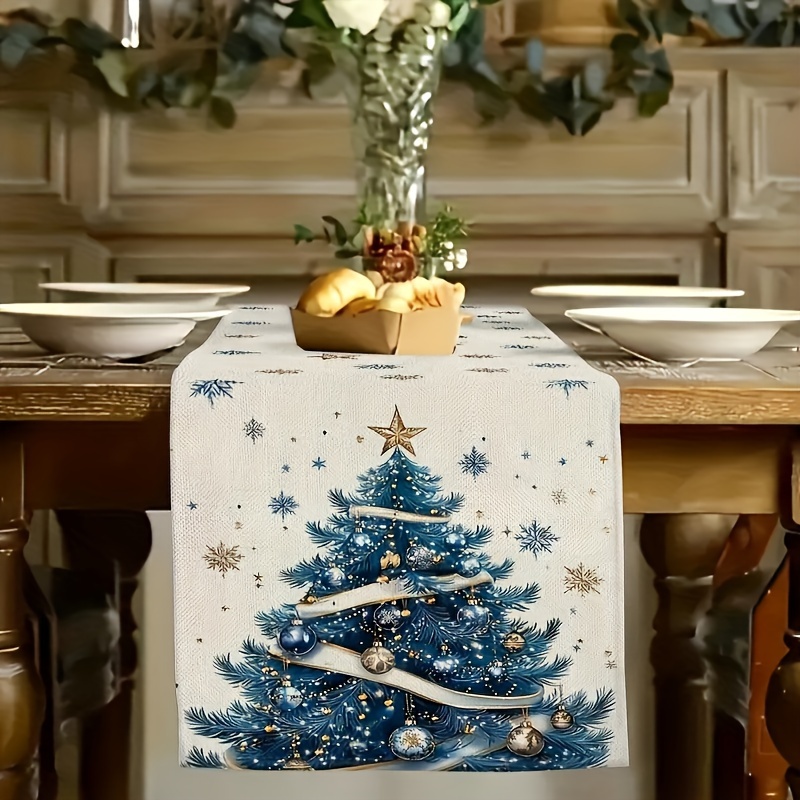 

1pc,, Christmas Christmas Tree & Table , Decor, & , Polyester, , Tablecloth