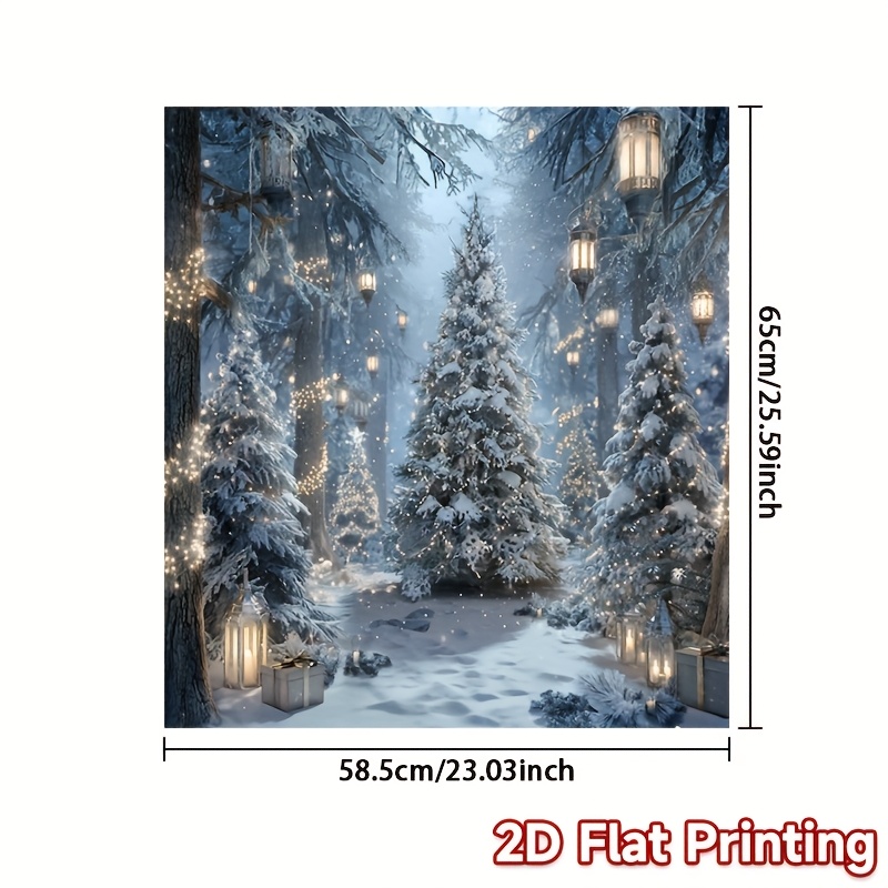 TEMU Aimant de Noël pour lave-vaisselle et réfrigérateur - Cèdre d'hiver, de neige scintillants - Autocollant en vinyle -rayures, Convient aux fours