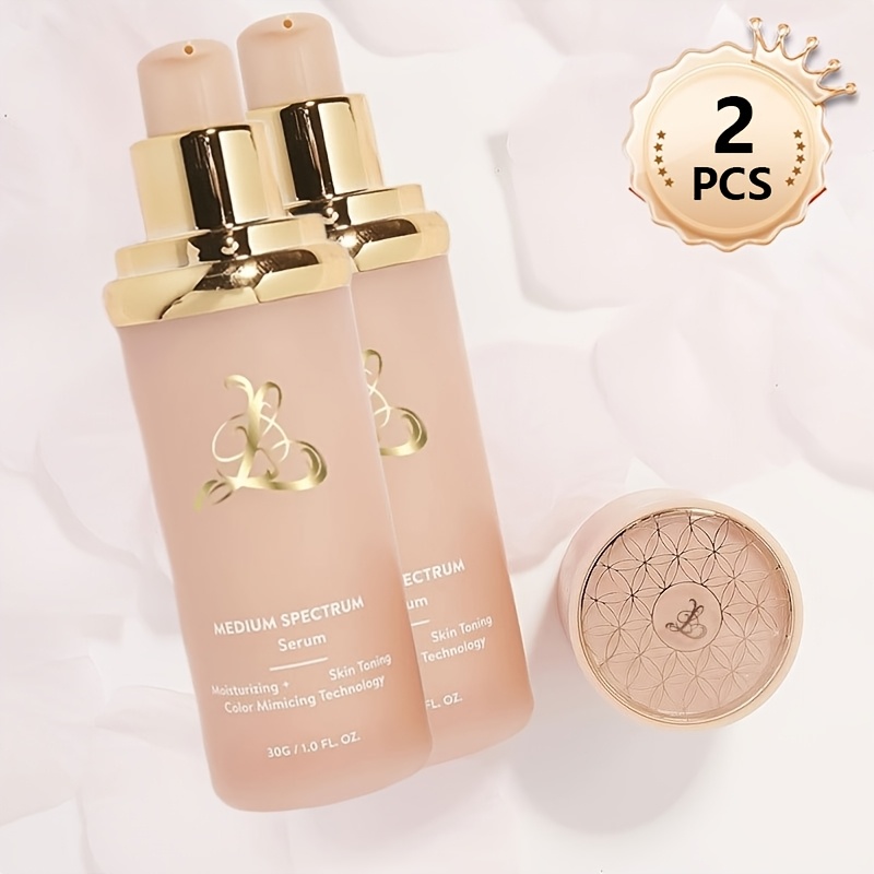 TEMU Color Changing Liquid Foundation Medium - Full Concealer And Durable Waterproof Formula - Suitable For Light Beige To Create Makeup Effect, Suitable For Tones