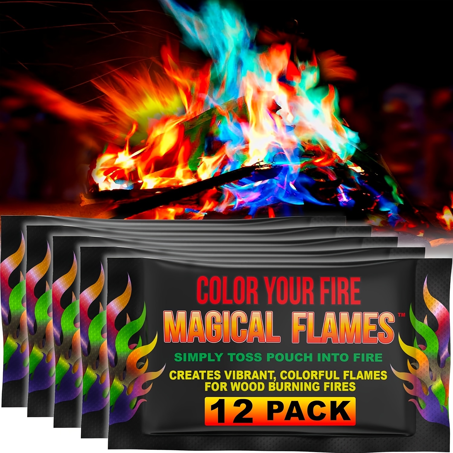 

Fire Color Changing Packets Fire Pit For Campfire, , Fire Pits & Outdoor Fireplaces Campfire Accessories Camping Games (12pcs)