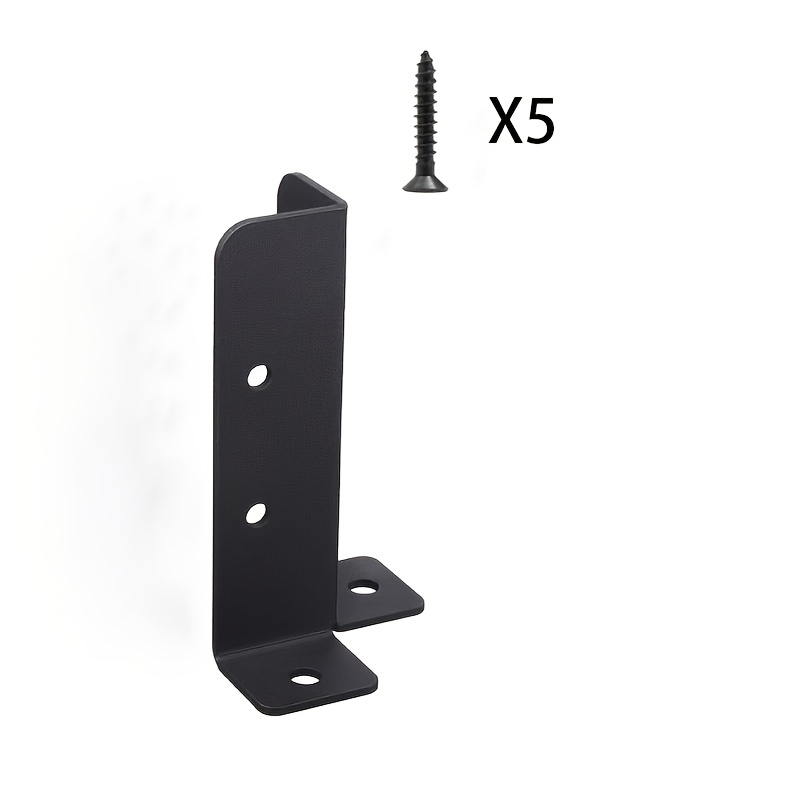TEMU Kit de 6 supports d'ancrage réglables pour poteaux de terrasse, inclut 1 support et 5 vis. Fabriqué en métal robuste, convient pour
