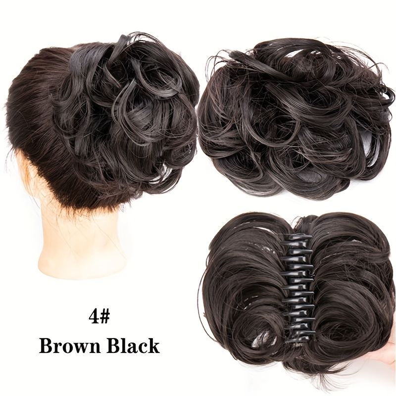 Women's Claw Clip Hair Claw, Western-style Hair Bun, Fashionable Floral Bud Bun, Messy Fluffy Claw Clip Large Hair Hoop