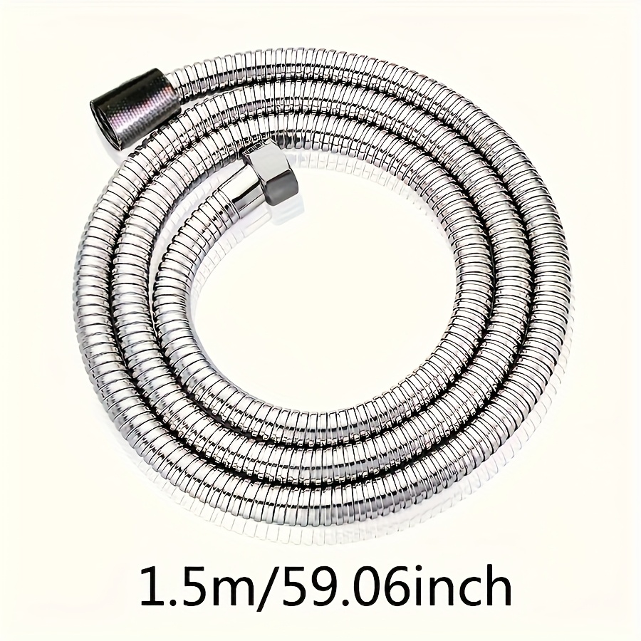 1.5m/2m/ Heavy-duty Stainless Steel Shower Hose - Wall-mounted Outdoor/ Swimming Pool Spa With Rain Shower Head, Corrosion-resistant (for Bath To Hot Water Systems)