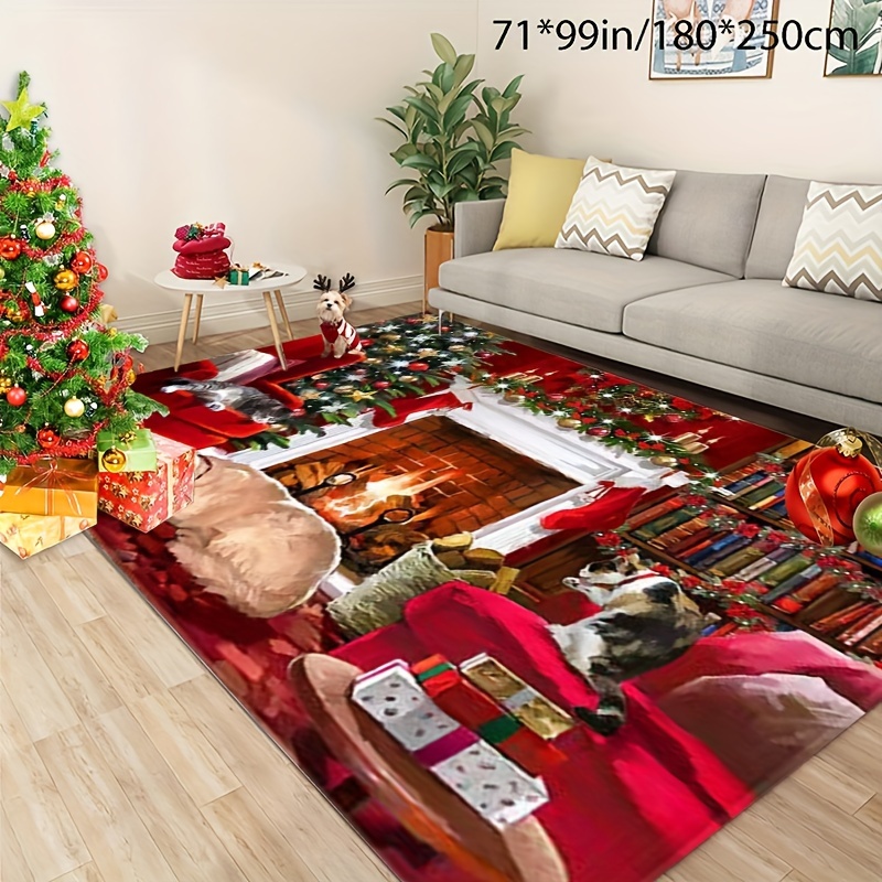 

Lozo Luxury Crystal Velvet Christmas Tree Area Rug - Soft, Non-slip, Machine Washable For Living Room, Bedroom, Office - Cozy Decor Carpet With Unique Dot Pattern Backing