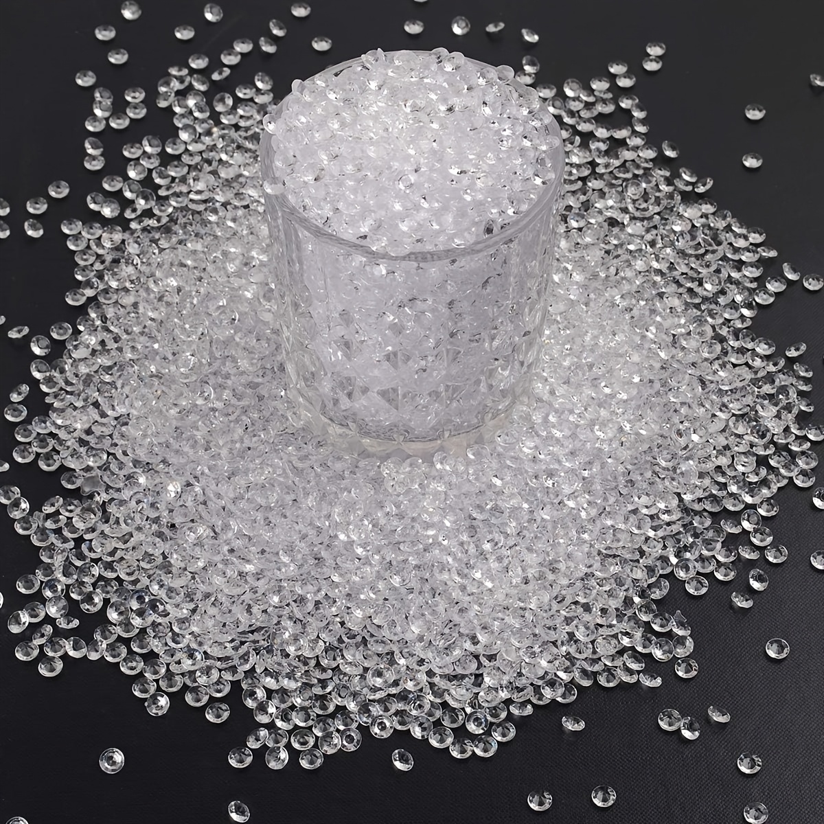 E-shop 2080 Stück mehrfarbiges Kristall-Confetti, Acryl-Kristall-Sprenkel, geeignet für Tischdekoration, Hochzeitsvasenfüller, Hochzeitsdeko,