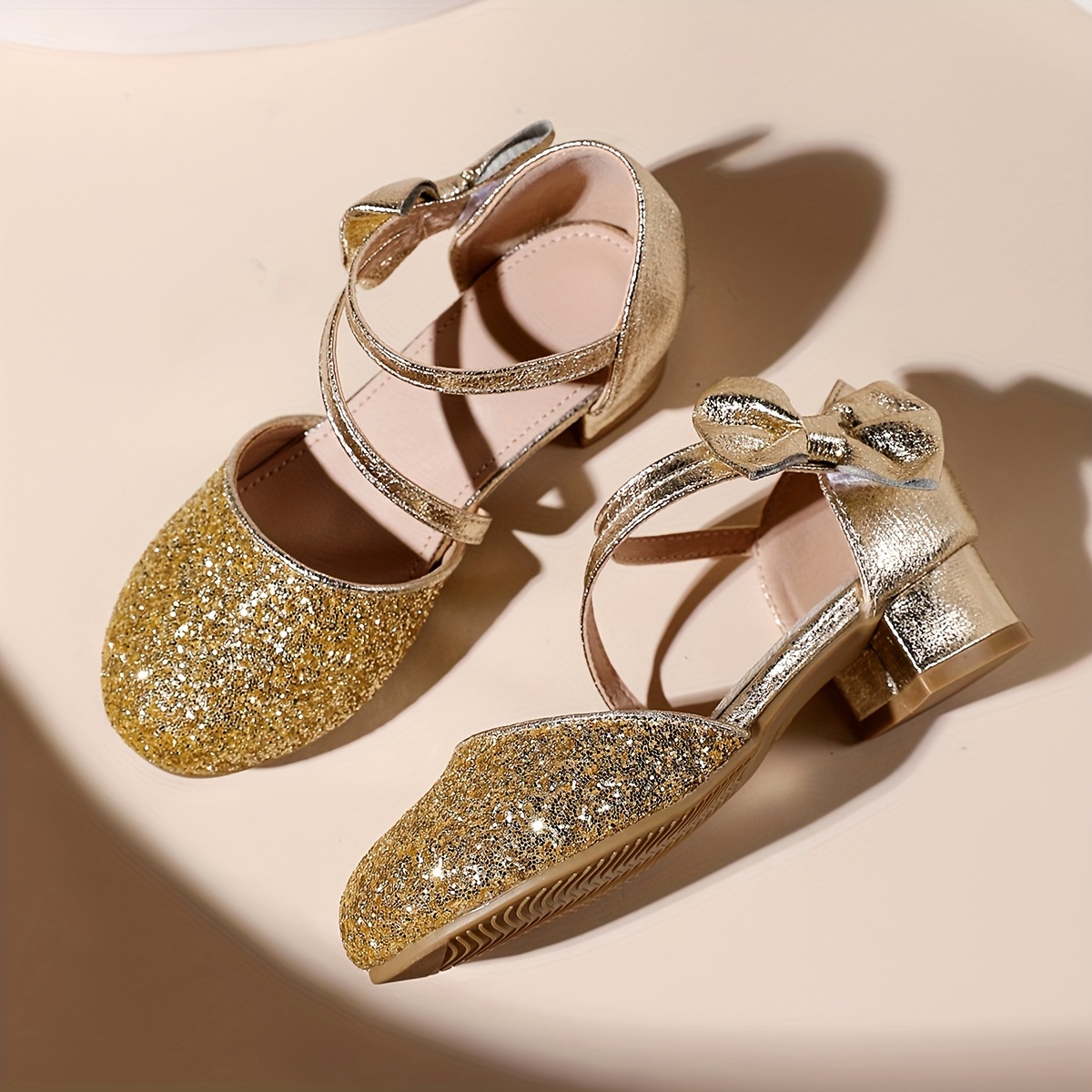 sandalias brillantes lentejuelas lateral niñas zapatos Temu Chile