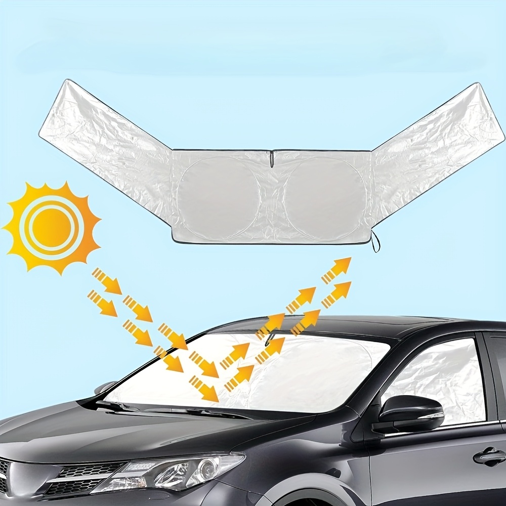 TEMU 1pc Windshield Sunshade, Foldable Sunshade, Suitable For Car Windows To Block And Heat, Car Interior Protection Cover Accessory