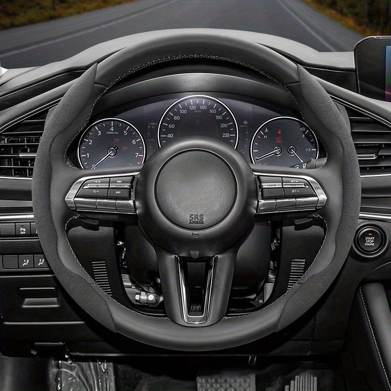 TEMU Suitable For Winter Anti-slip Ultra-thin Steering Wheel Cover, Segmented Steering Wheel Accessory, -on Installation, Universal For , 2pcs And