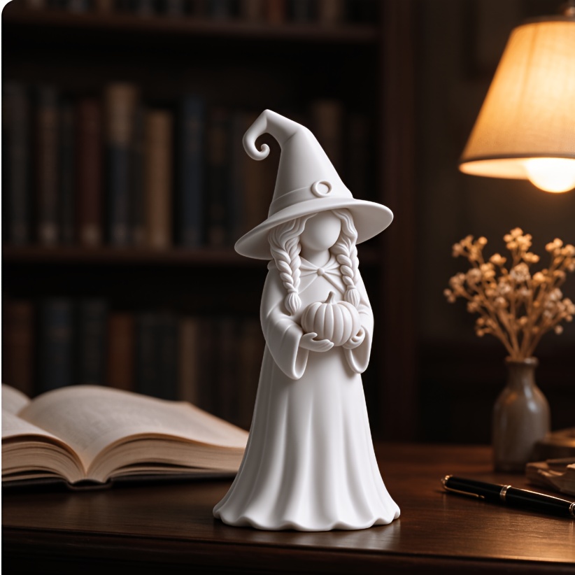 TEMU Retro Small Ornament, Matte White Texture Warm And Delicate, Full Atmosphere Of Pumpkin Embrace. Suitable For Autumn And Halloween Decor,