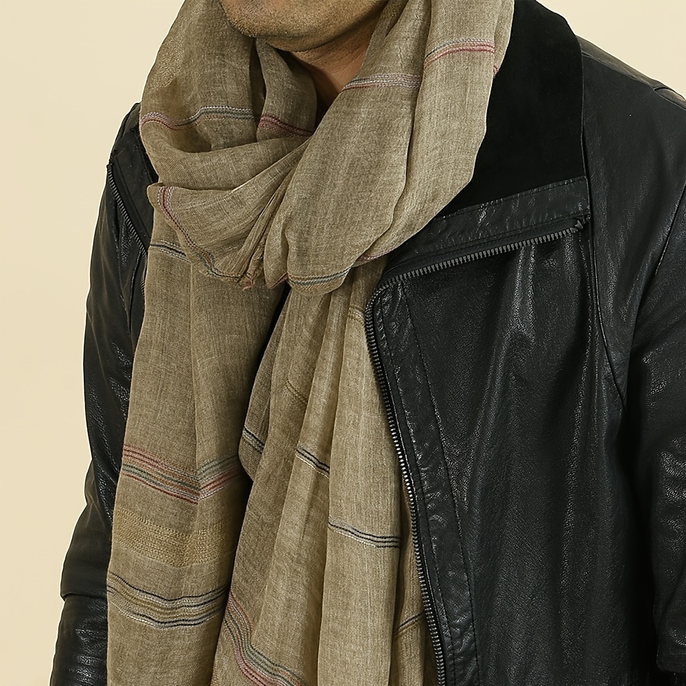 

Men' Rayon- Scarf - Winter Solid Color, Woven Design