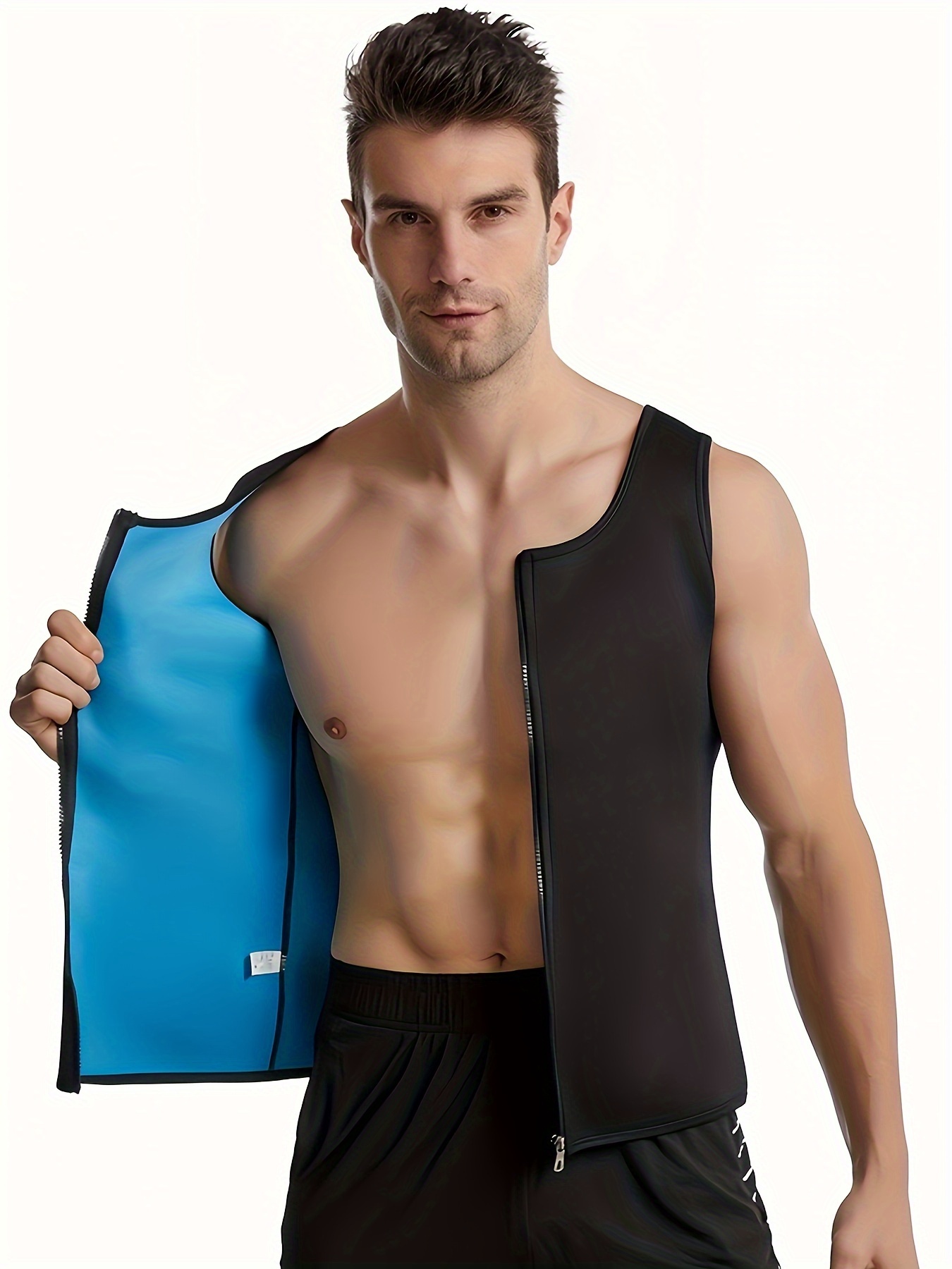 Sauna Suit SAUNATEK Mens Sauna Sweat Suit Vest Exercise Heat