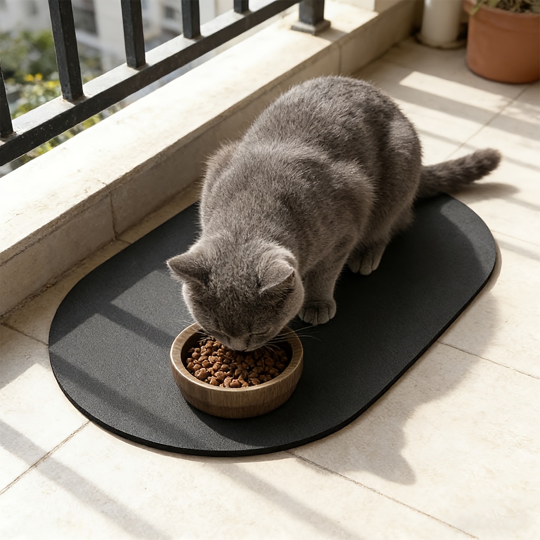 Customized Pet Feeding Mats with Paw Print Design