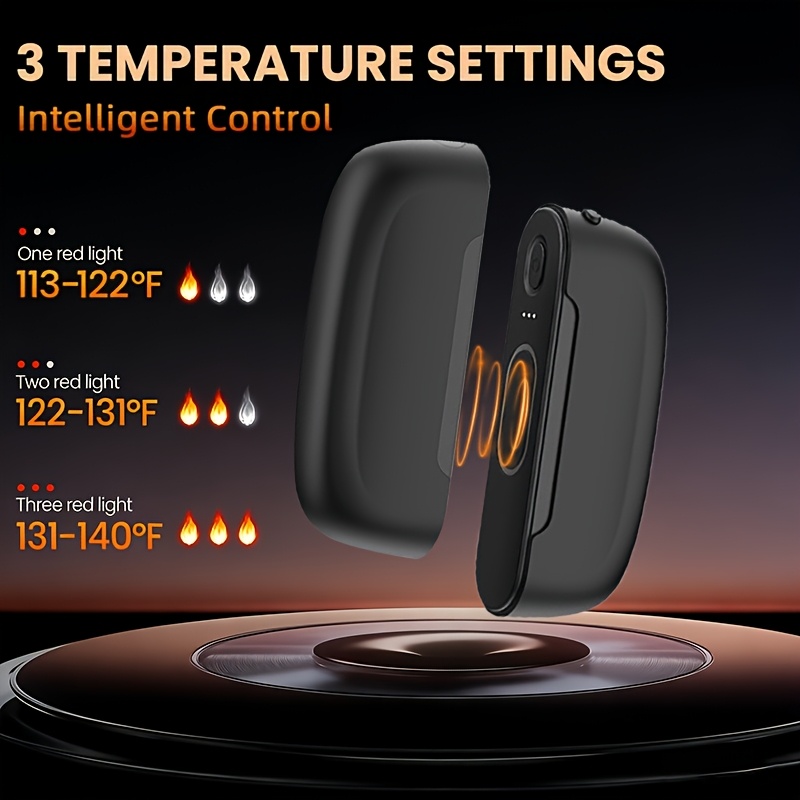 2-Pack Rechargeable Hand Warmers, Double-Sided Heating, Magnetic Hand Warmer 2-in-1, 10-Hour Warmth, Portable Pocket Hand Warmer, Reusable, Suitable for Office, Home, And Outdoors, Ideal Valentine's Day And Christmas Gift