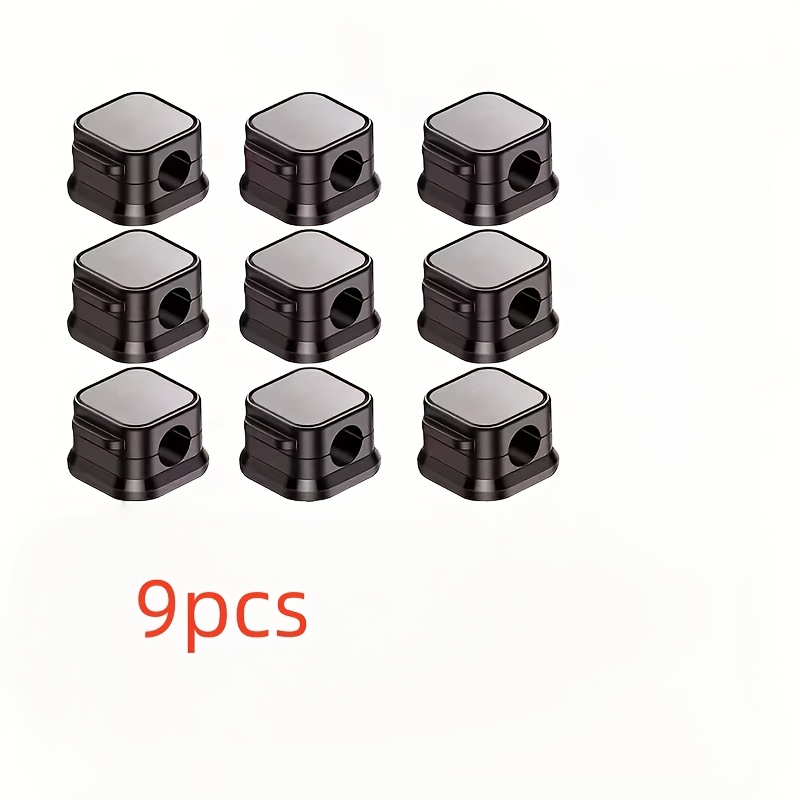 TEMU 9pcs Magnetic Cable Organizer Set, Sturdy And Durable Adjustable Non-slip Cable Tiders, Suitable For Type-c, Lightning, Type-a, Micro, And