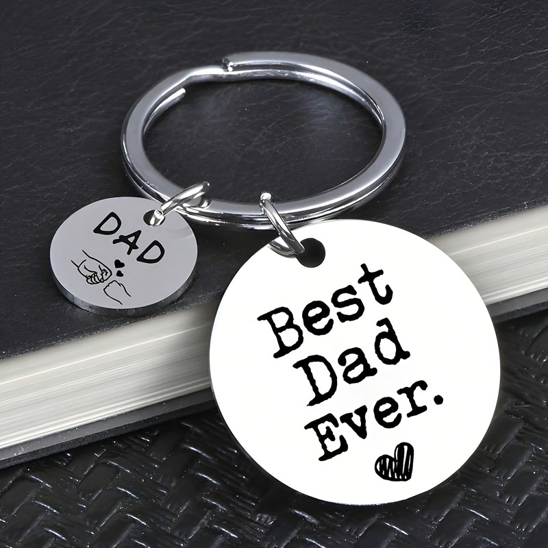 

1pc Dad Father's Day Gift, Funny And Small Gift, Stainless Keychain, Small Gift For Dad