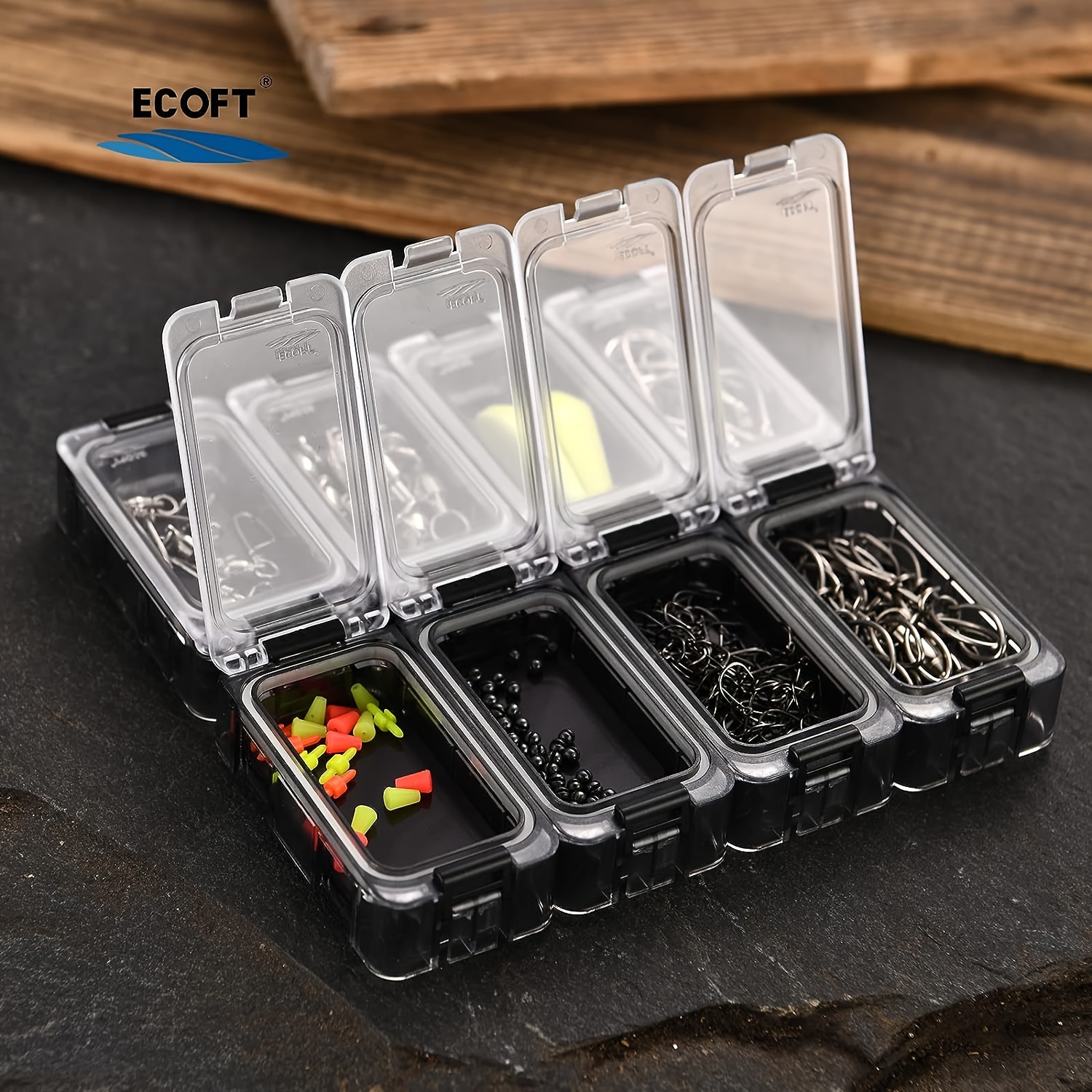 Large Fishing Tackle Box Bait Hooks Storage Box Double Sided with Dividers