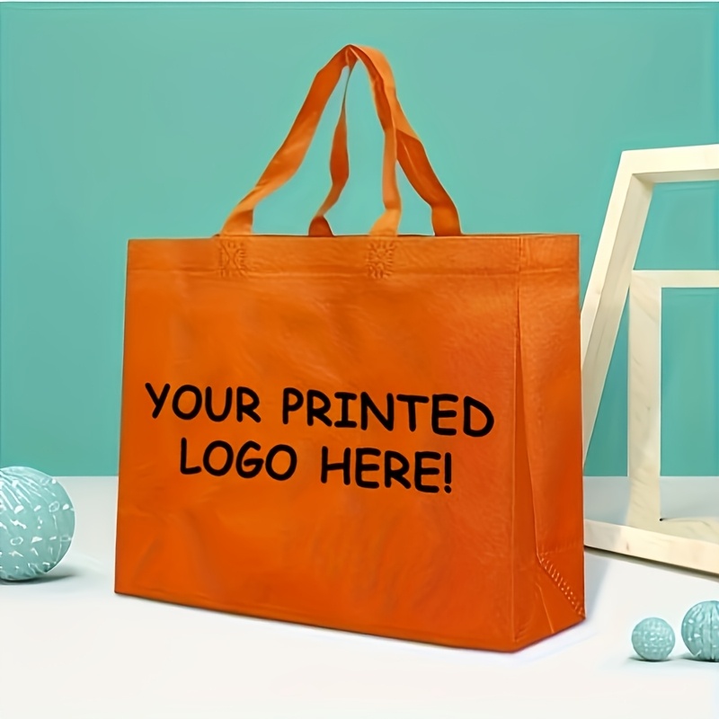 50pcs Custom Logo Non-Woven Handbags for Events