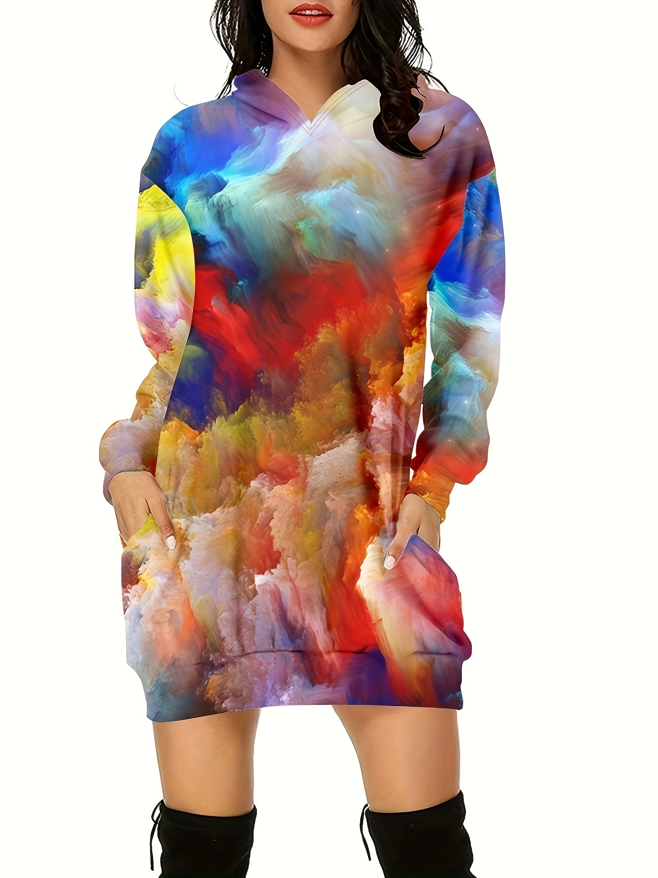 Sudadera Capucha Sudadera Tie Dye Mujer Only Sudadera Con Capucha
